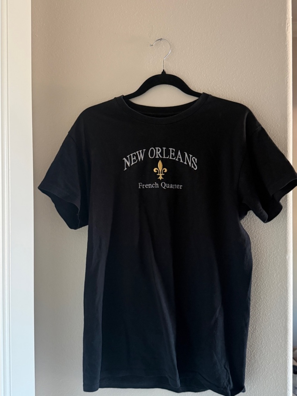 New Orleans French Quarter Black Graphic T-Shirt